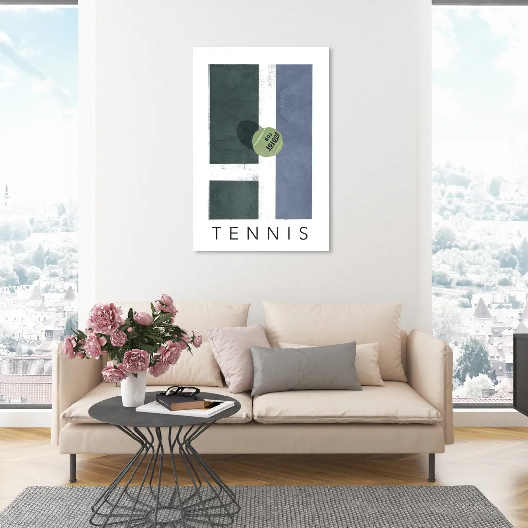 Green Tennis - Graphic Art on Canvas Oliver Gal Prints Size: 45" H x 30" W Format: Wrapped Canvas