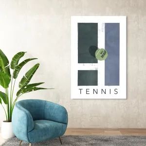Green Tennis - Graphic Art on Canvas Oliver Gal Prints Size: 54" H x 36" W Format: Wrapped Canvas