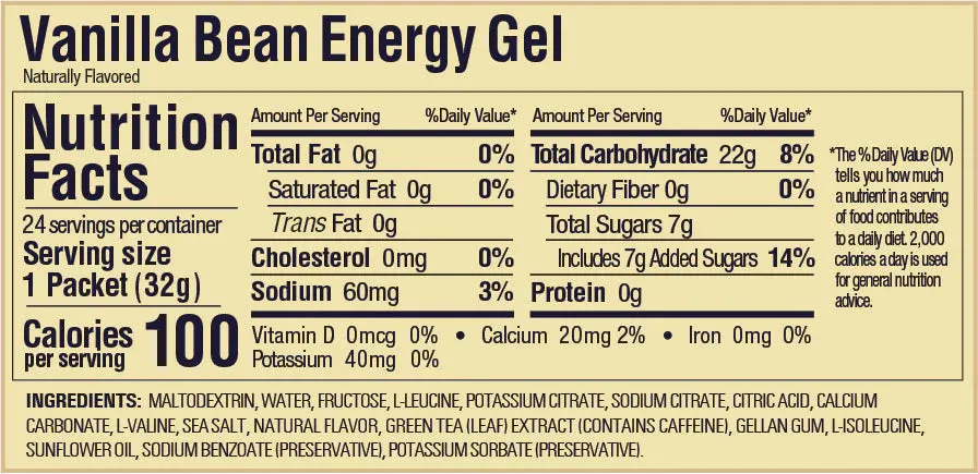 GU Energy Gel - Vanilla Bean (4pk)