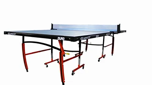 Gymnco Duro Table Tennis Table with Levellers Top 18 mm (TT Table Cover   2 TT Racket & Balls