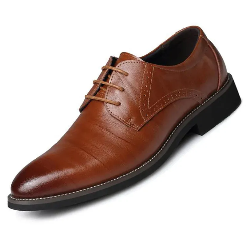 Herren Lederschuhe: Business Casual Schnürsenkel Fashion für Frühling/Sommer