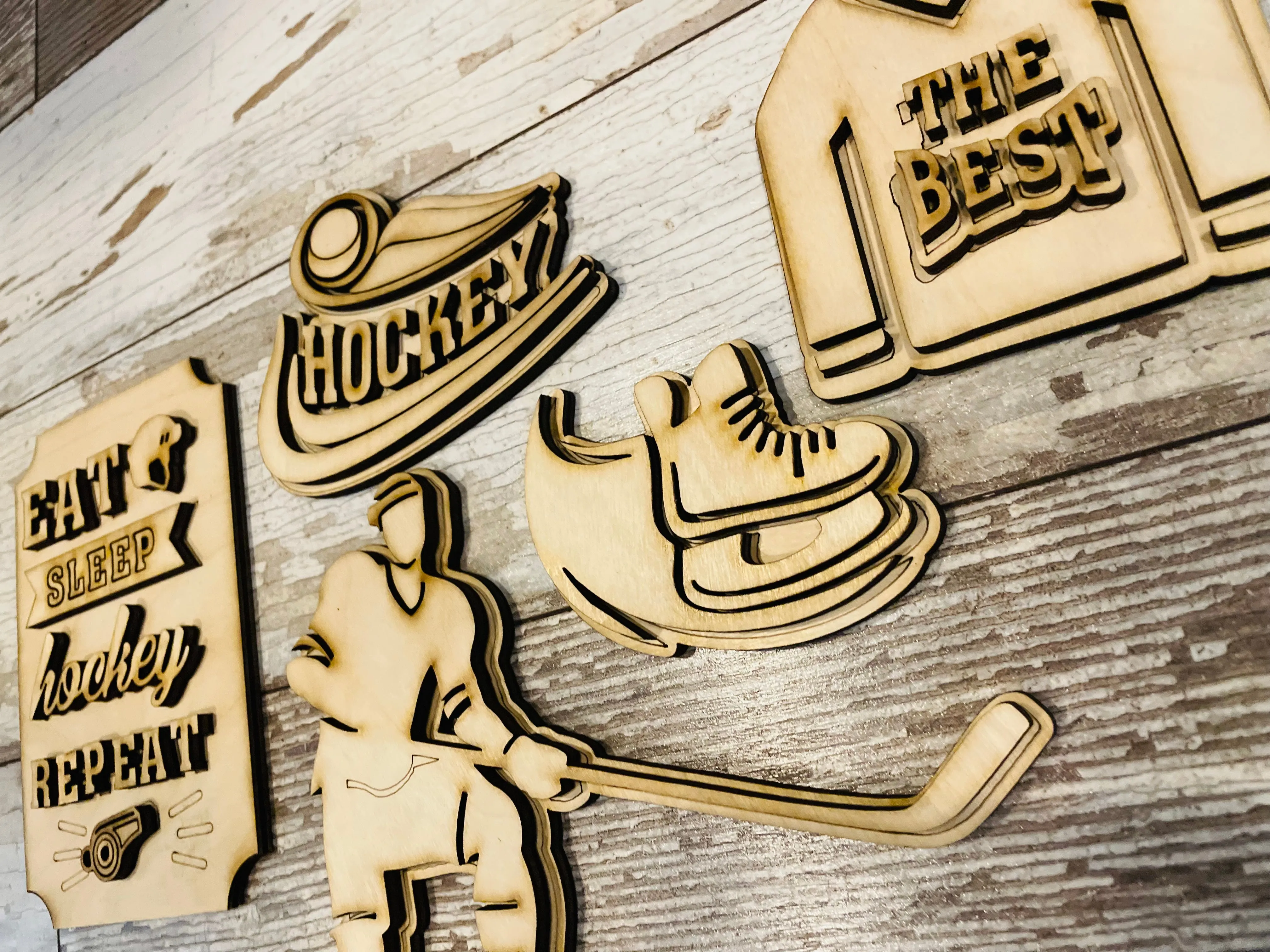 Hockey Tiered Tray DIY Kit