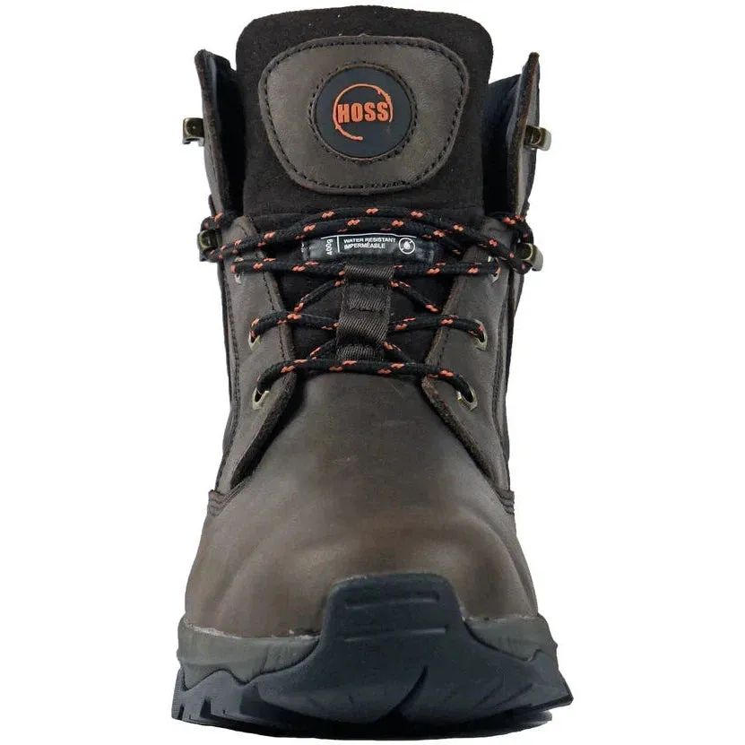 Hoss Men's Blizzard Waterproof Slip Resistant  400G Insulated Work Boot - Brown 60150