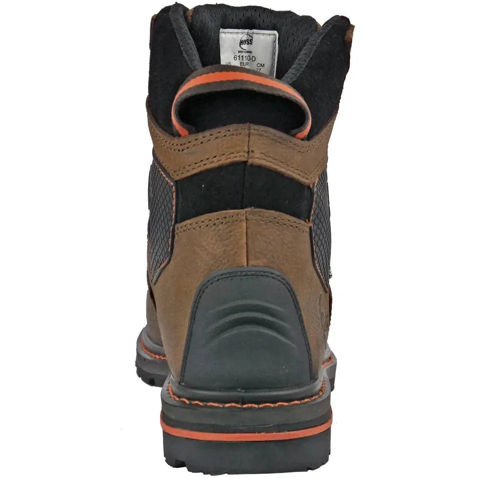 Hoss Men's Range 6" Composite Toe Waterproof Puncture Resistant Duty Boot - Brown 61110