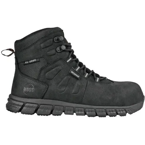 Hoss Men's Tikaboo UL Composite Toe Waterproof Slip Resist Work Boot - Black 60177