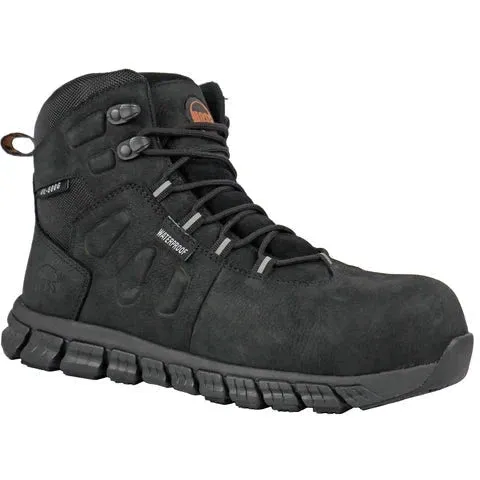 Hoss Men's Tikaboo UL Composite Toe Waterproof Slip Resist Work Boot - Black 60177