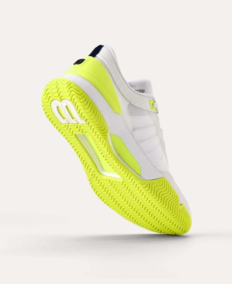 Intrigue Tour Women's Tennis Shoe - White, Safety Yellow, Navy Blazer