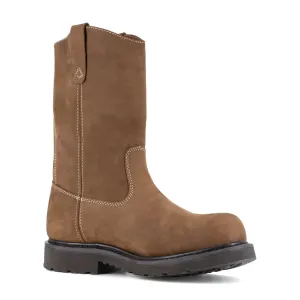 Iron Age Men's Solidifier 11" Comp Toe Pull On Wellington Work Boot - Brown - IA5095