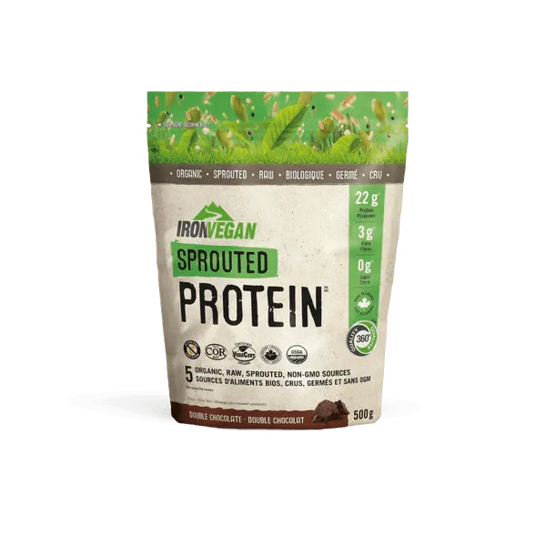 Iron Vegan Sprouted Protein - Natural Chocolate 500 Grams