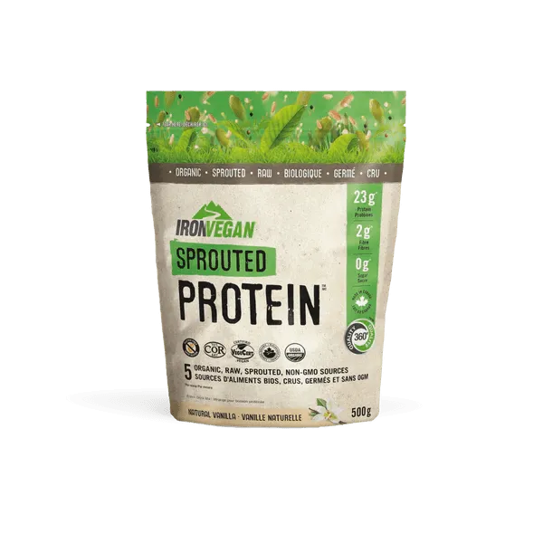 Iron Vegan Sprouted Protein - Natural Vanilla 500 Grams