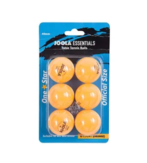 JOOLA Essentials 40mm Orange Table Tennis Balls, 6CT