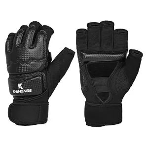KAIWENDE Kickboxing Gloves(XS,S,M,L,XL,XXL)-Also Fit for Training Men,Women,Kids of MMA,Muay Thai , Martial Arts Taekwondo Sparring Boxing Gloves (Black, L)