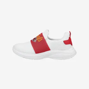 Kansas City Chiefs Womens Script Wordmark White Slip On Sneakers