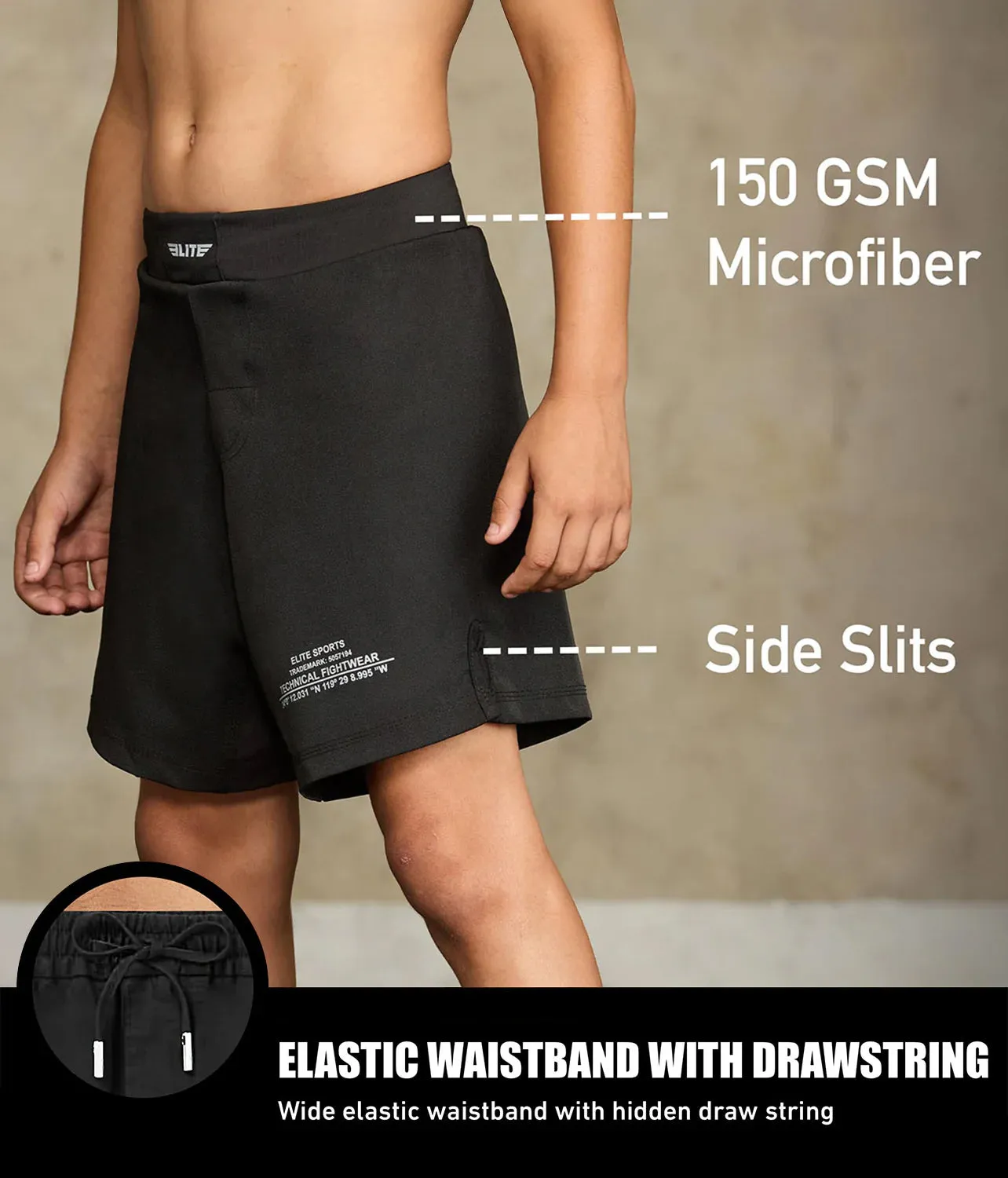 Kids' Black Jack Black Training Shorts