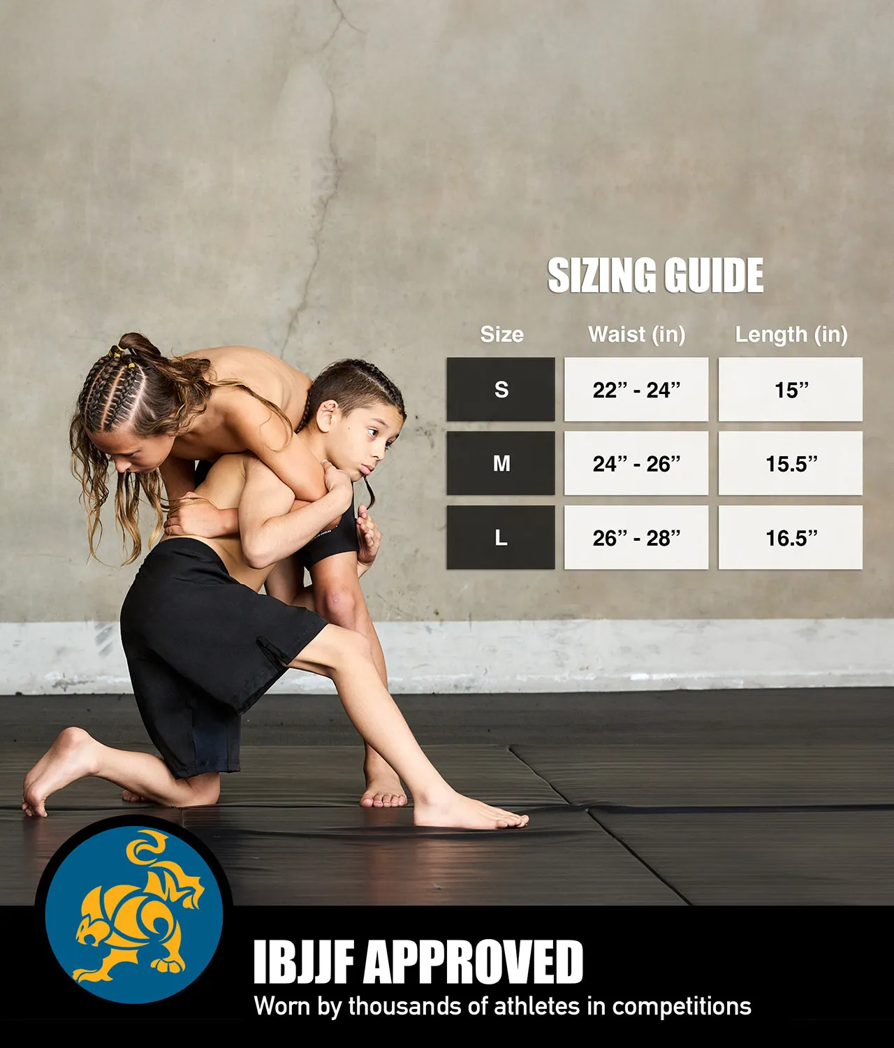 Kids' Black Jack Black Training Shorts