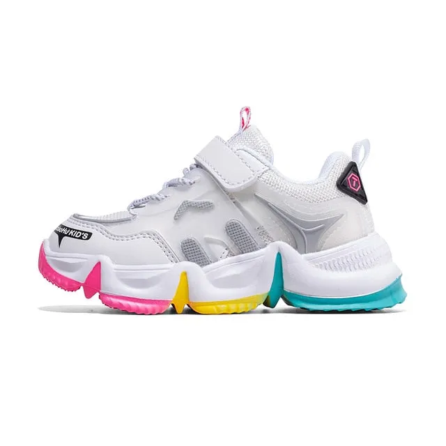 Kids Running Sneakers Children's Tennis Shoes Girl Row Sneakers