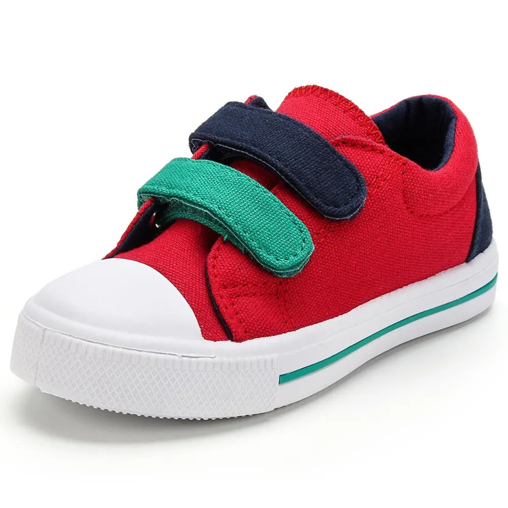 Kids Shoes Cartoon Dinosaur Printed Dual Hook & Loop Sneakers