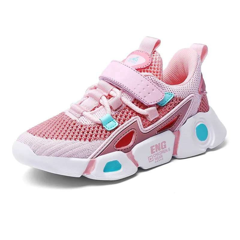 Kids Tennis Shoes Mesh Toddlers Sports Shoe Non-Slip Sole Flats