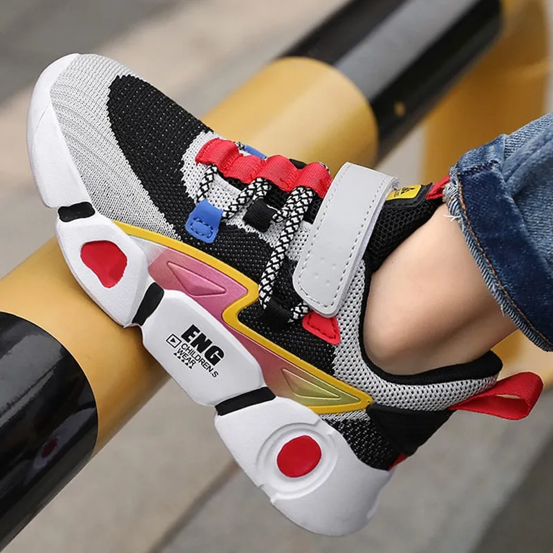 Kids Tennis Shoes Mesh Toddlers Sports Shoe Non-Slip Sole Flats