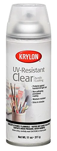 Krylon UV-Resistant Clear Acrylic Coating Spray Paint, Matte, 11 Ounces