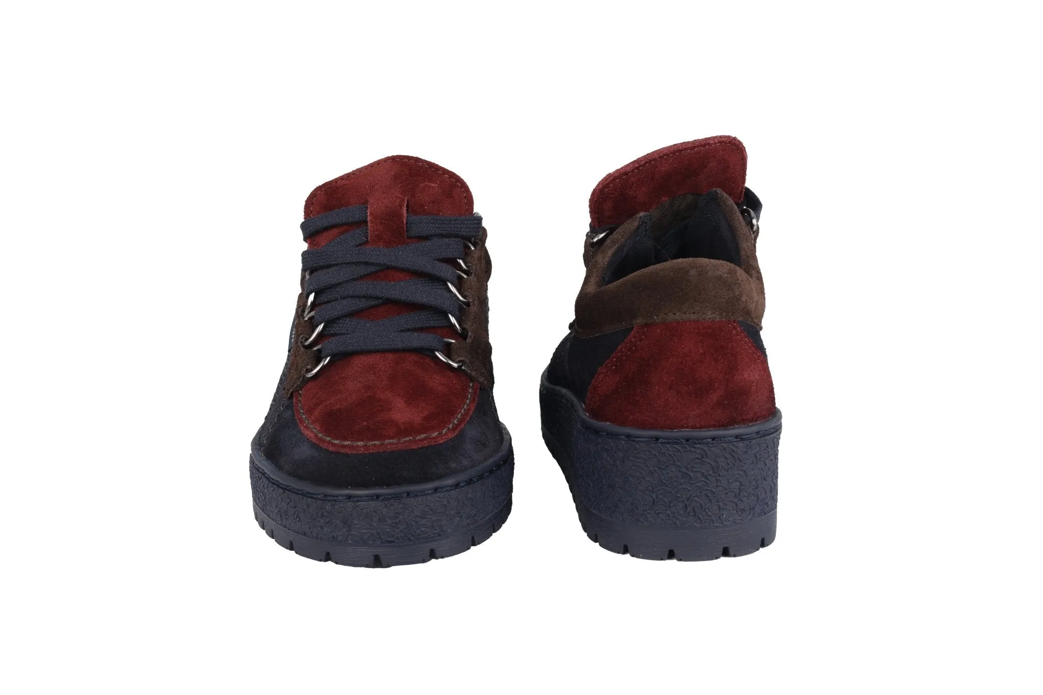 'Lady' women's lace-up sneaker - dark blue mix