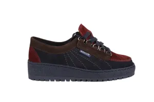 'Lady' women's lace-up sneaker - dark blue mix