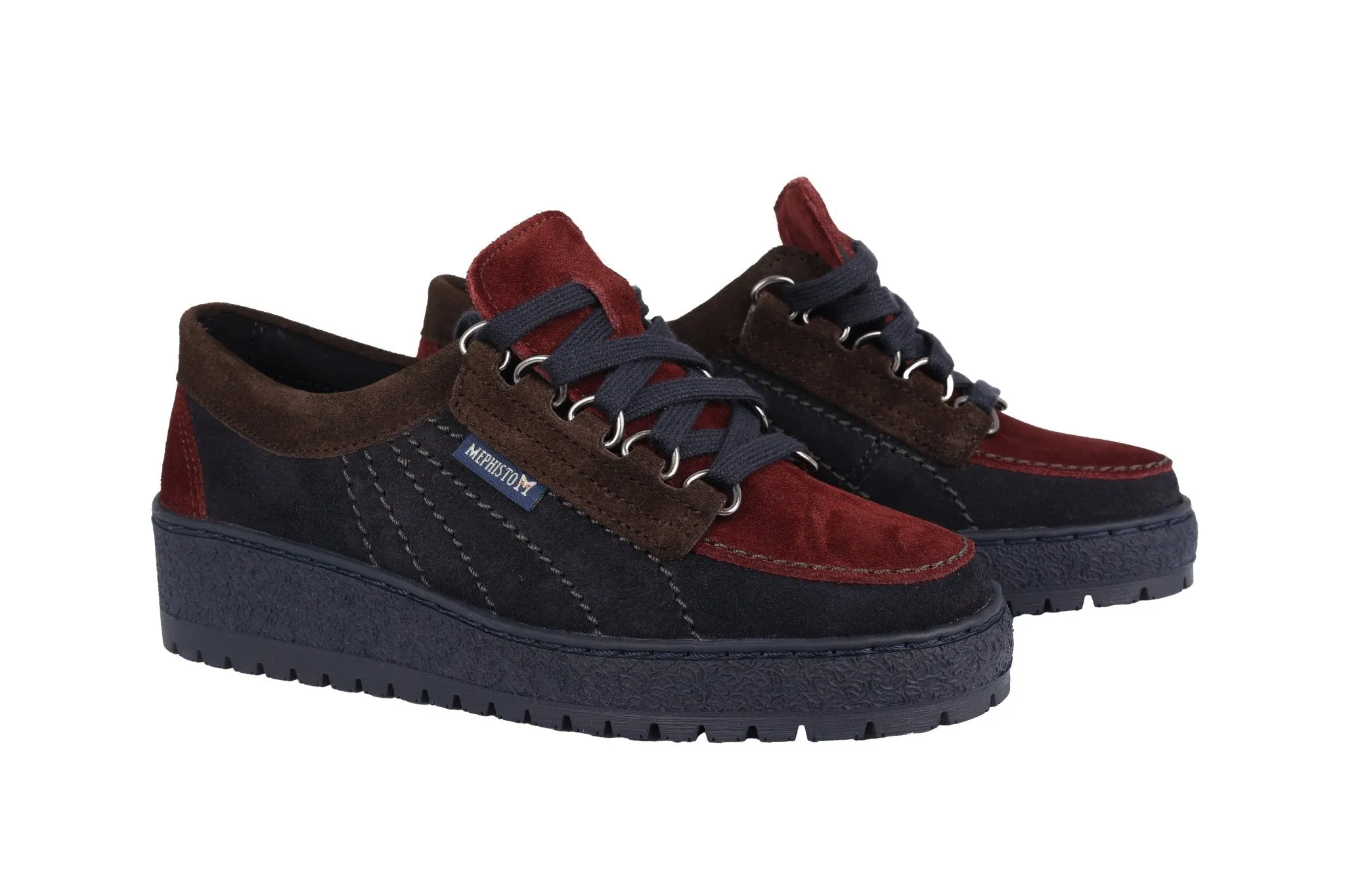 'Lady' women's lace-up sneaker - dark blue mix