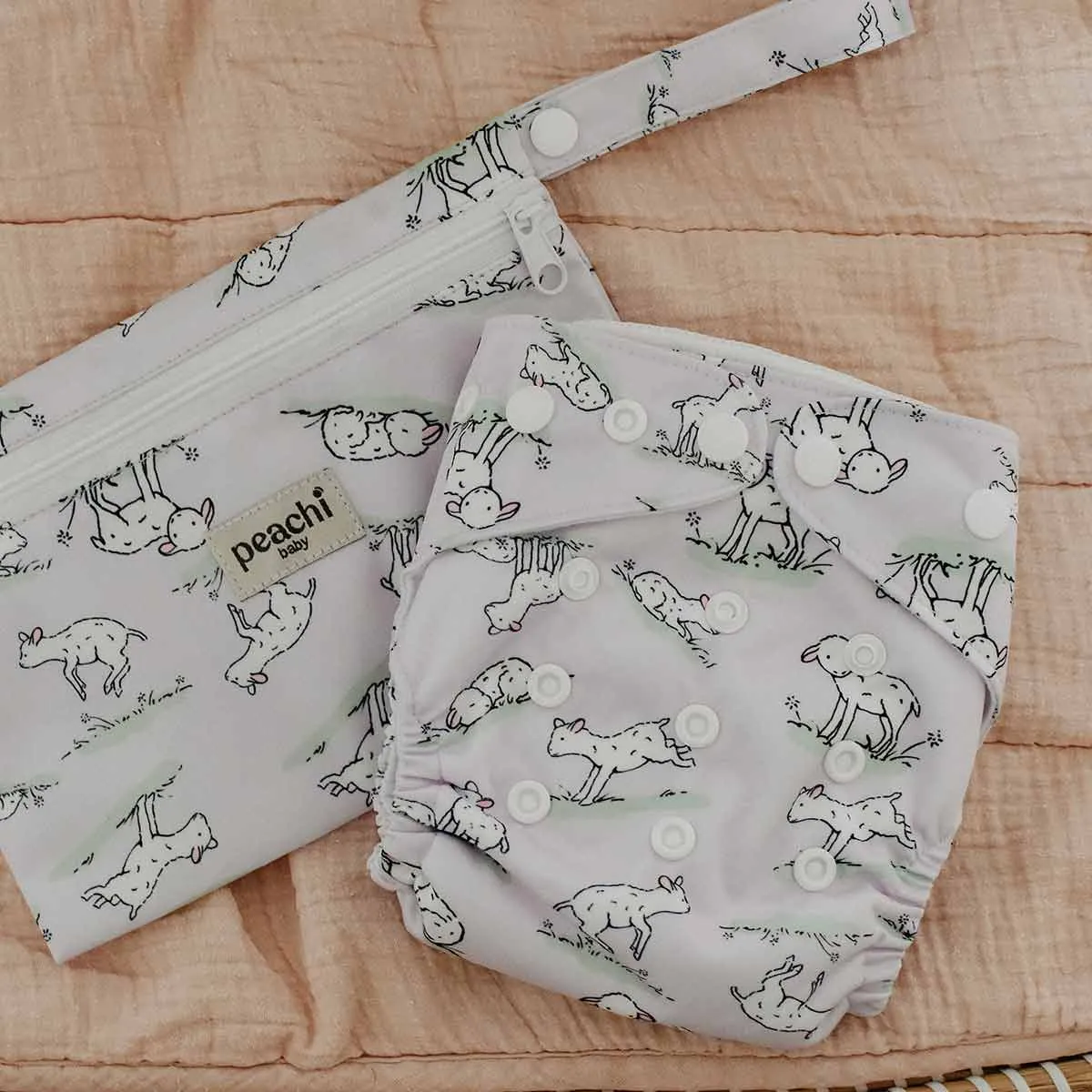 Lambs Reusable Nappy Set