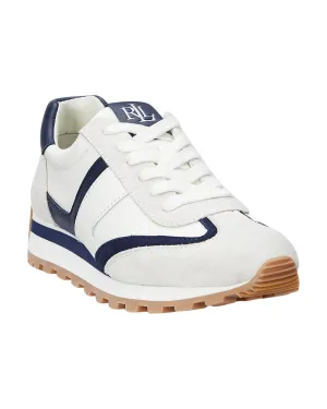 Lauren by Ralph Lauren White Dani Low Top Lace Sneakers