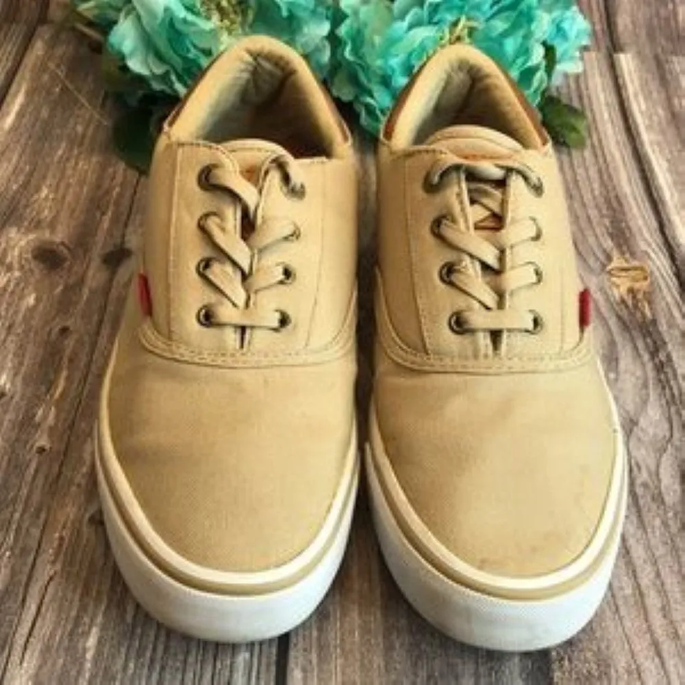 LEVI'S Ethan Khaki Canvas Sneakers 8.5M