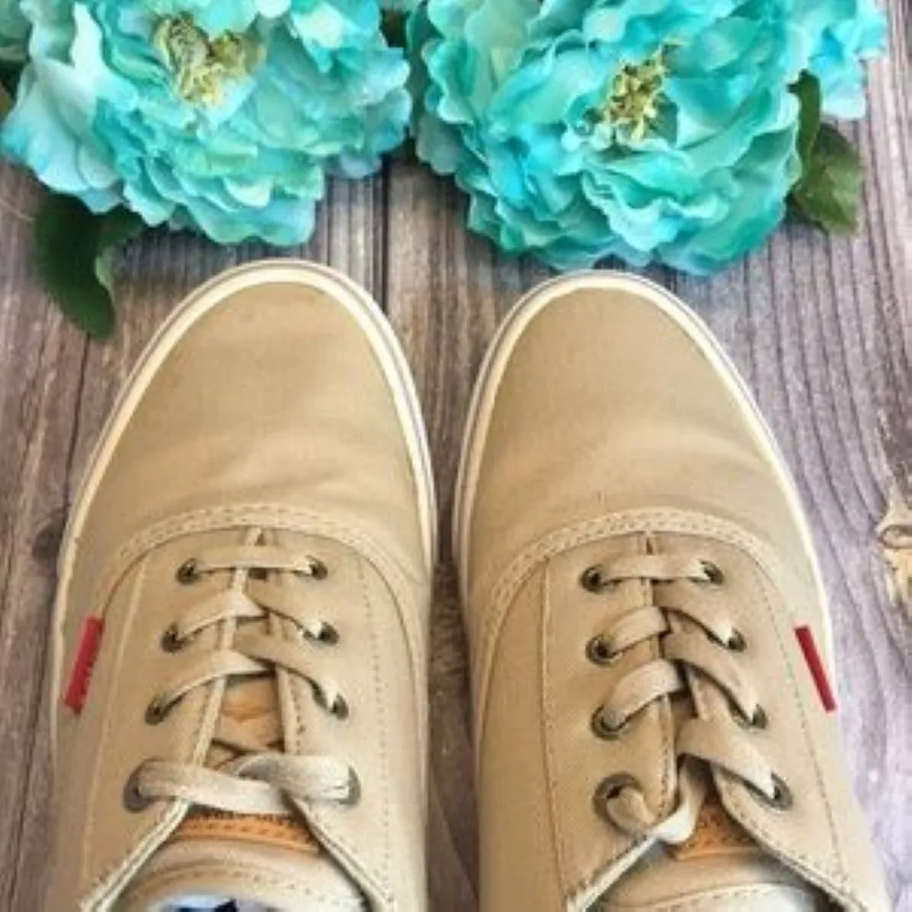LEVI'S Ethan Khaki Canvas Sneakers 8.5M