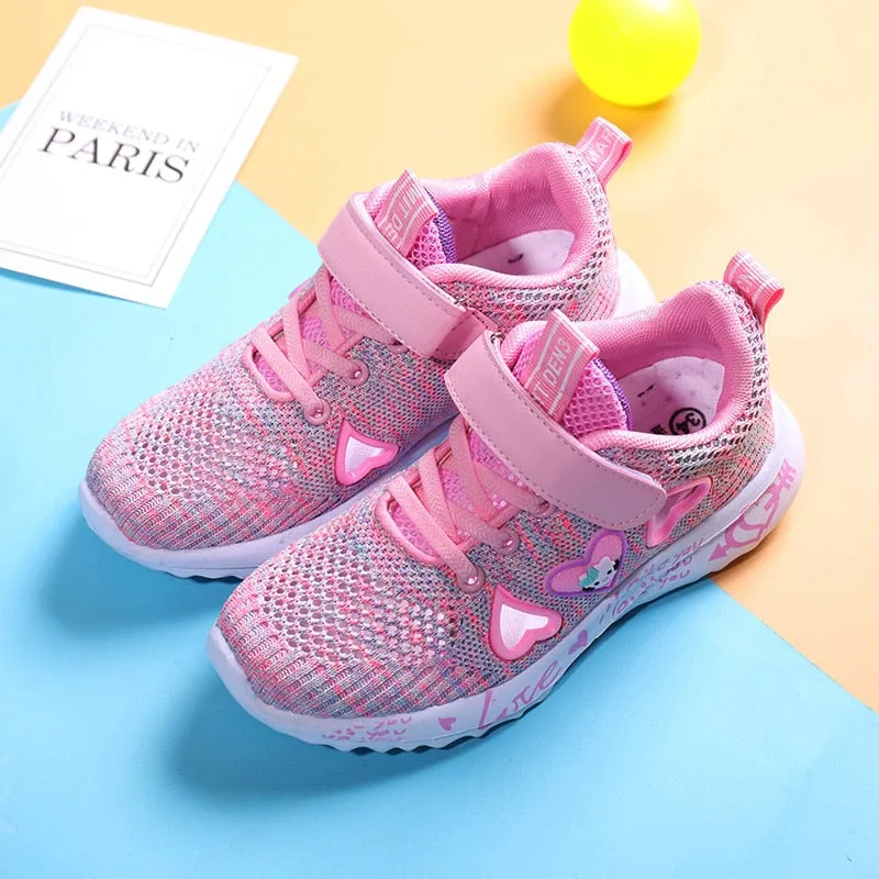 Little Girl Summer Breathable Sport and Running Pink Shoes Purple