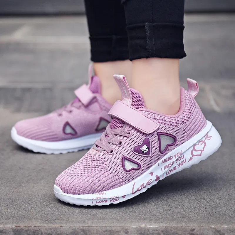 Little Girl Summer Breathable Sport and Running Pink Shoes Purple