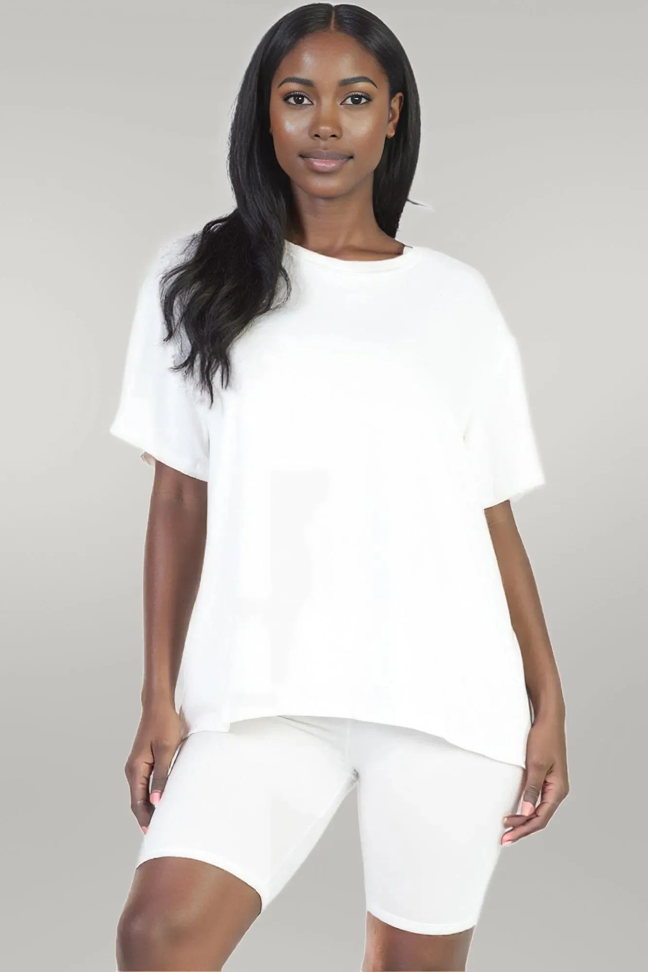 Loose Fit Top & Biker Shorts Set