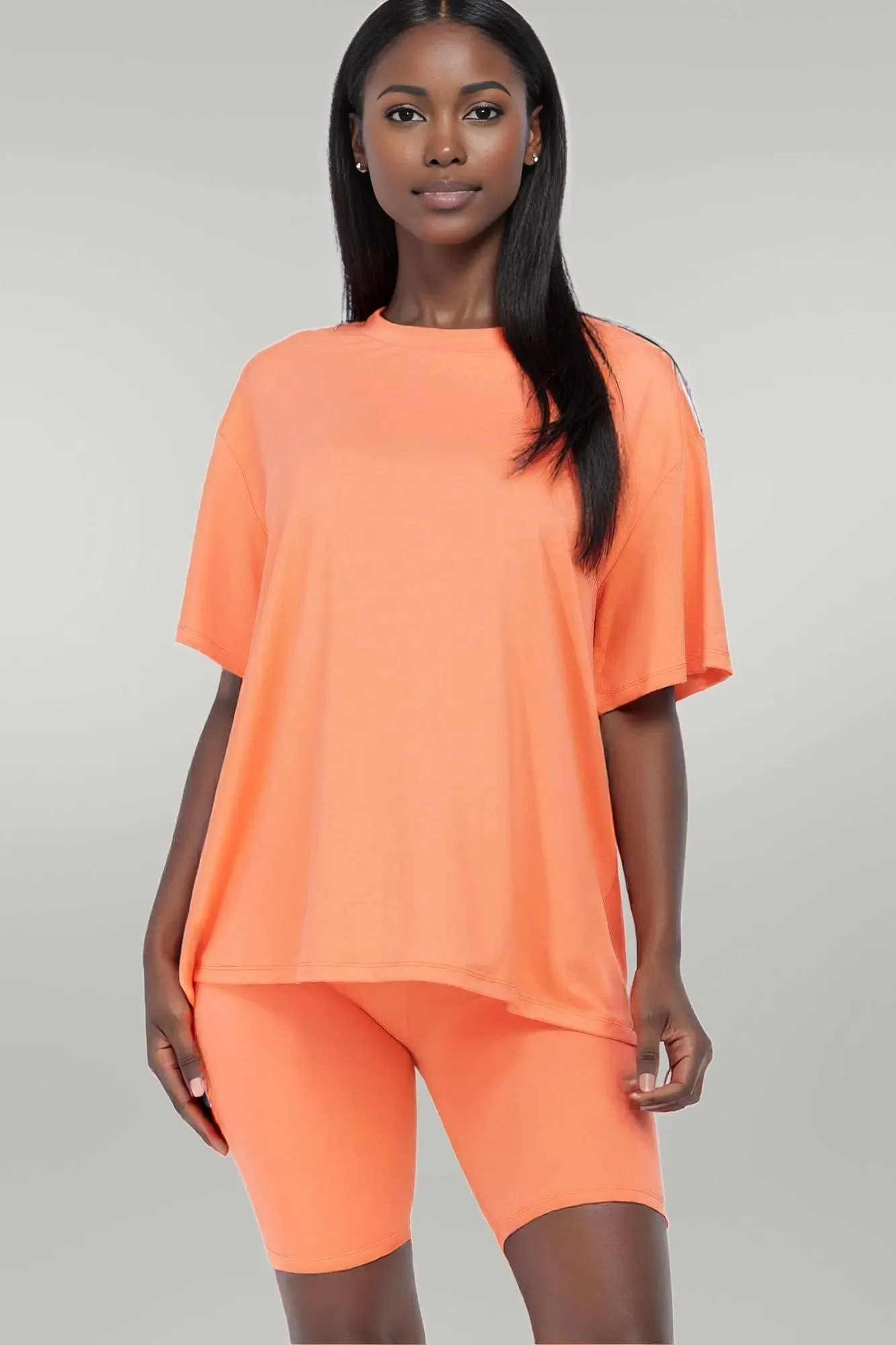 Loose Fit Top & Biker Shorts Set