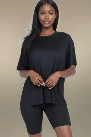 Loose Fit Top & Biker Shorts Set