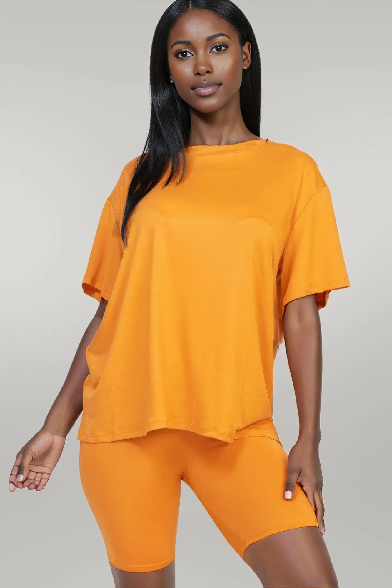Loose Fit Top & Biker Shorts Set