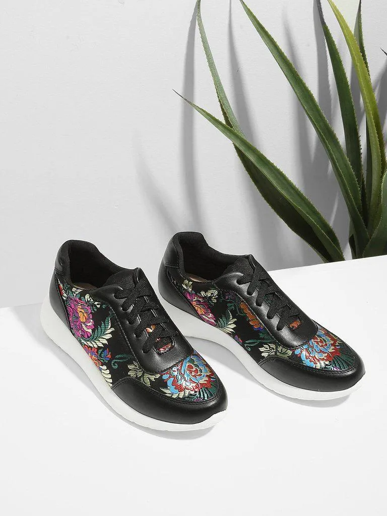 Low Top Embroidered Sneakers