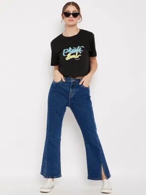 Madame  Crew Neckline Printed T-Shirt