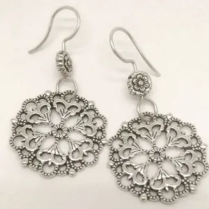 Mandala 01 Sterling Silver Earrings