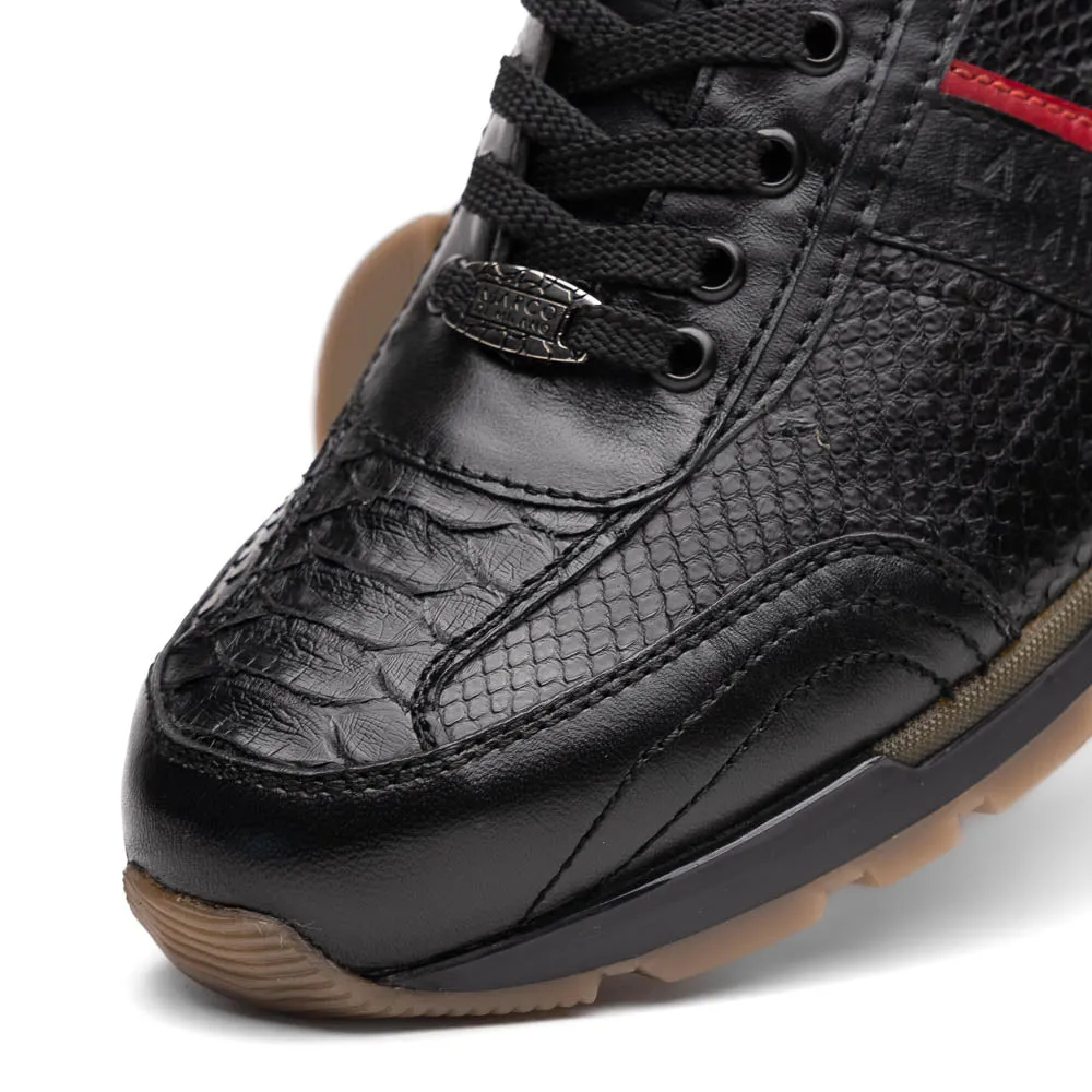 Marco Di Milano Brescia Black Python & Calfskin Sneakers