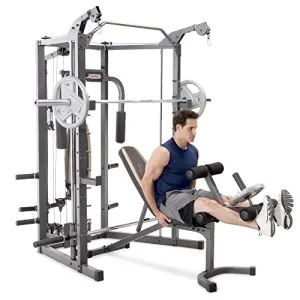Marcy Smith Machine with Bench and Weight Bar - Home Gym Equipment SM-4008