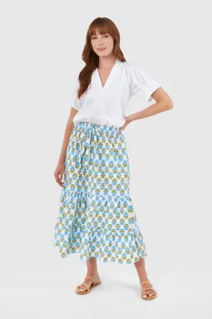 Market Skirt - Liv Blue Motif