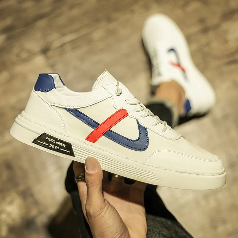 men comfortable white walking sneakers