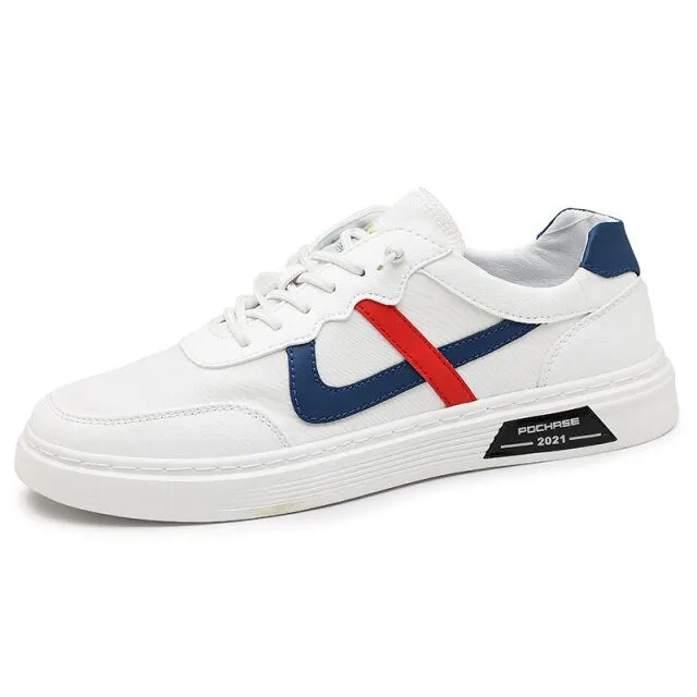 men comfortable white walking sneakers