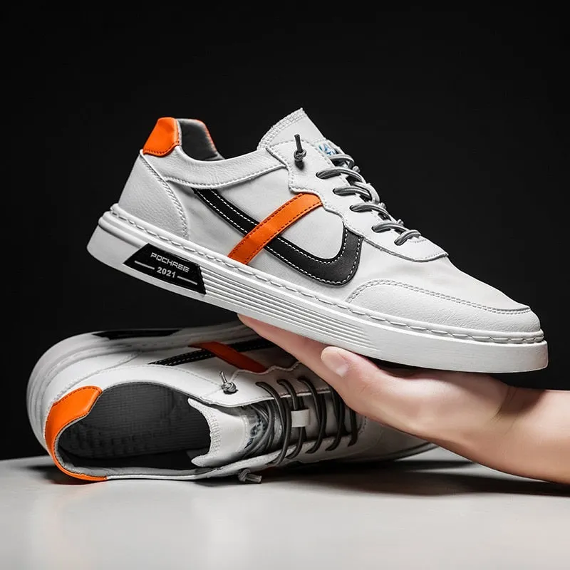 men comfortable white walking sneakers