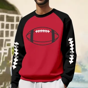 Men's American Football Print Sweatshirt