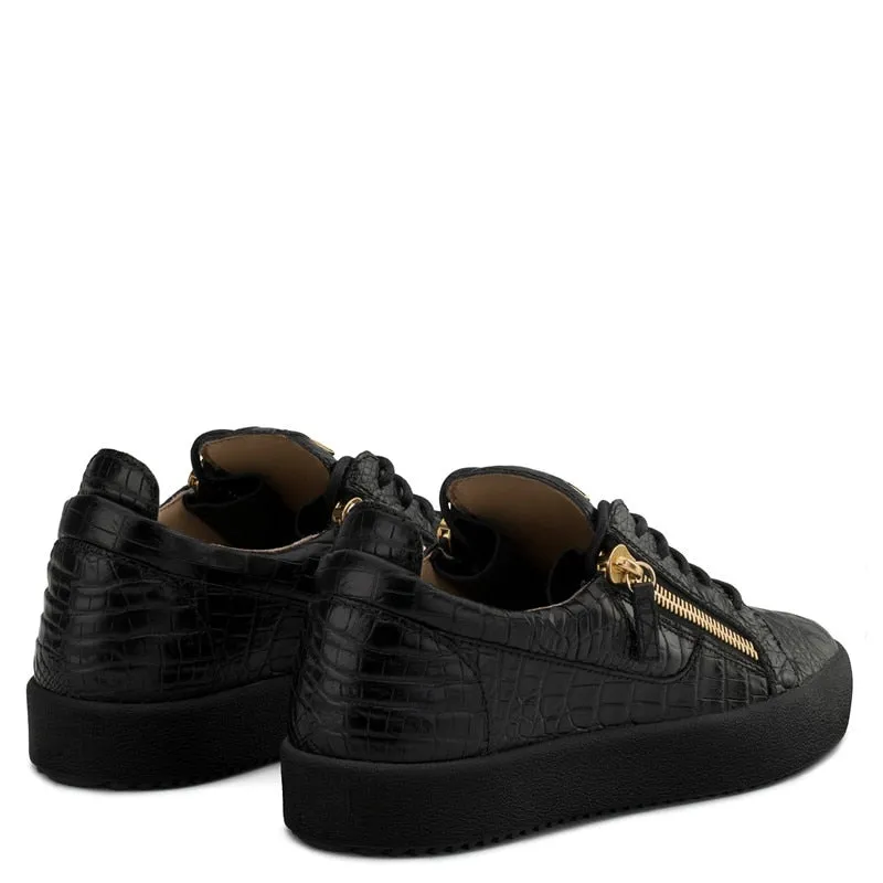 Mens Casual Shoes Mens Casual Sneakers Black Pleated Stone Grain Shoes Man Metal Zipper Design Flat Platform Comfortable Loafer