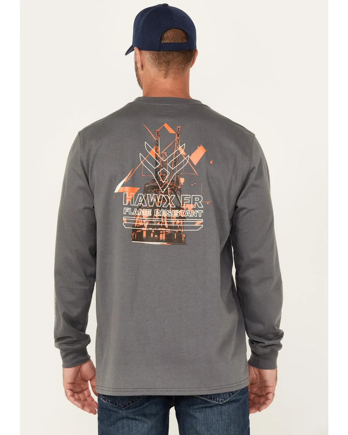 Men's FR Long Sleeve Graphic Work T-Shirt
