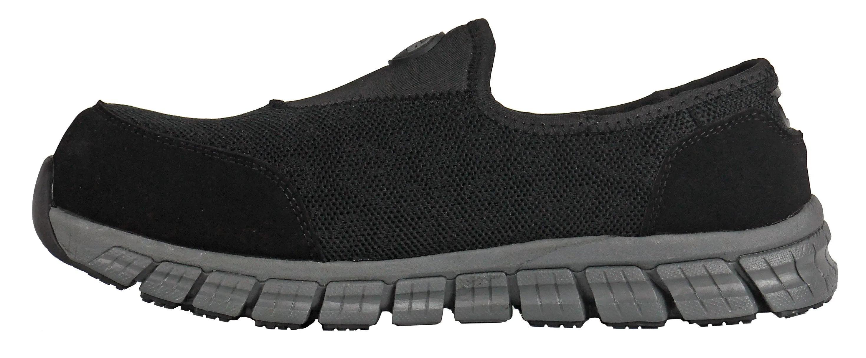 Men's Hoss Meteorite Black, EH, SR, Slip On Composite Toe Shoe